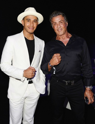 Lewis Hamilton i Sylvester Stallone