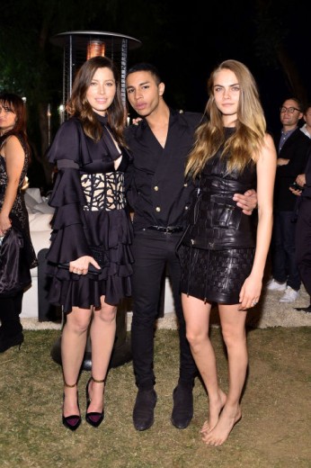 Jessica Biel, Olivier Rousteing, Cara Delevingne