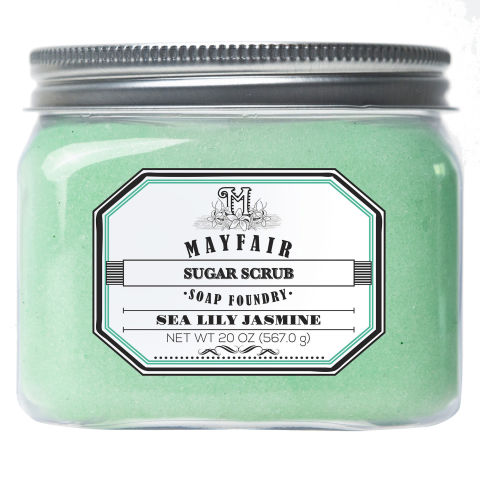 Mayfair Soap Foundry Sugar Scrub in Sea Lily Jasmine